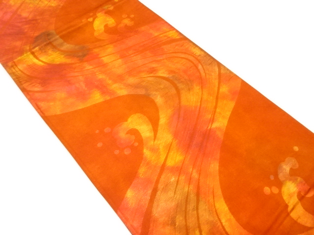 荒波模様織り出し袋帯